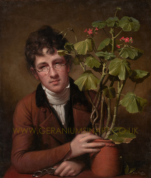 Rembrandt Peale (1778 - 1860), 'Rubens Peale with a Geranium', (1801) Oil paints on canvas (71.4 x 61 cm). National Gallery of Art, Washington, D.C.