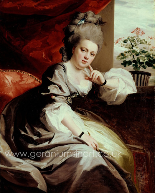 Mr John Singleton Copley's (1738-1815) Portrait of 'Mrs. Clark Gayton', (1779) Née Elizabeth Legge. Oil paints on canvas (127 cm x 101.6 cm). Detroit Institute of the Arts.